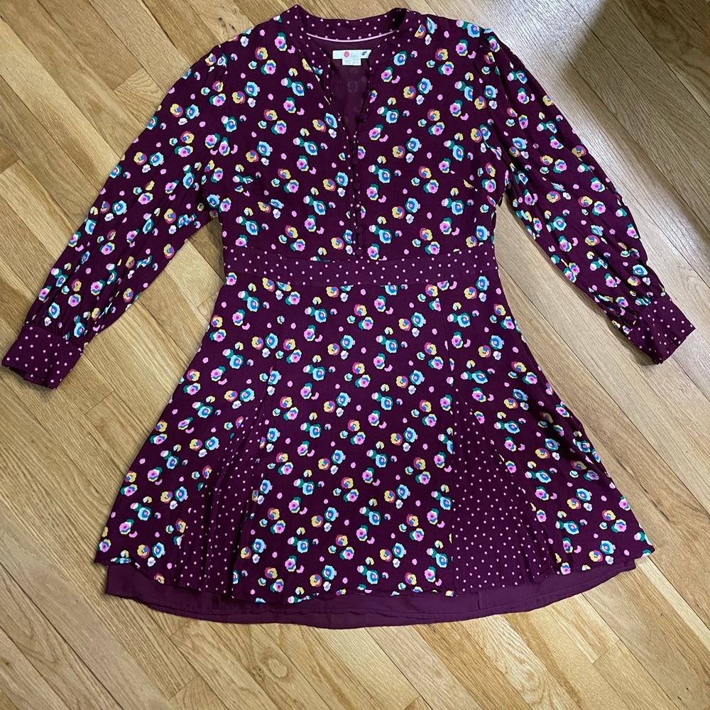 Boden Purple Floral Dress